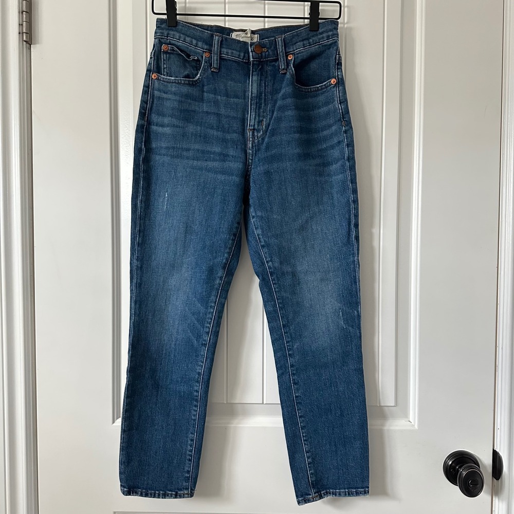 Madewell High Rise Slim Crop Boyjean Jeans Medium Wash‎ Size 26